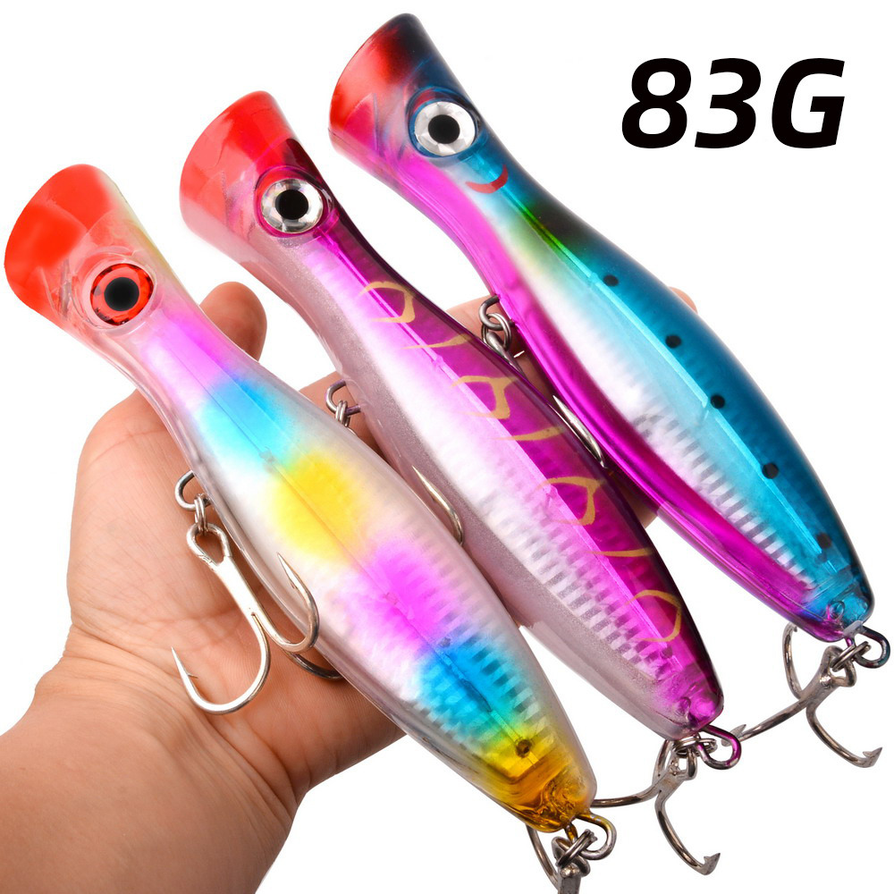 Fishing Lure Popper - 1 قطعة 43 جرام/83 جرام كبير