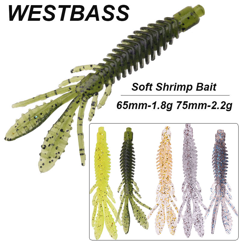 Fishing Lure Soft Plastic - ويستباس 5 قطعة لينة الطعوم اليرقة