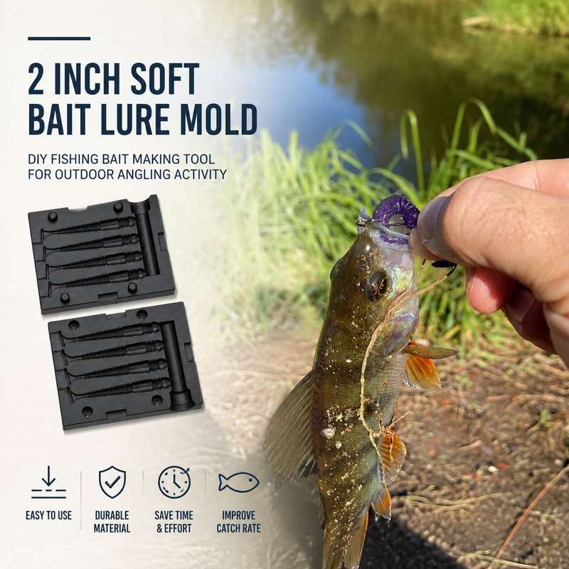 Fishing Lure Making Kit - قالب طُعم ناعم بحجم 2 بوصة،