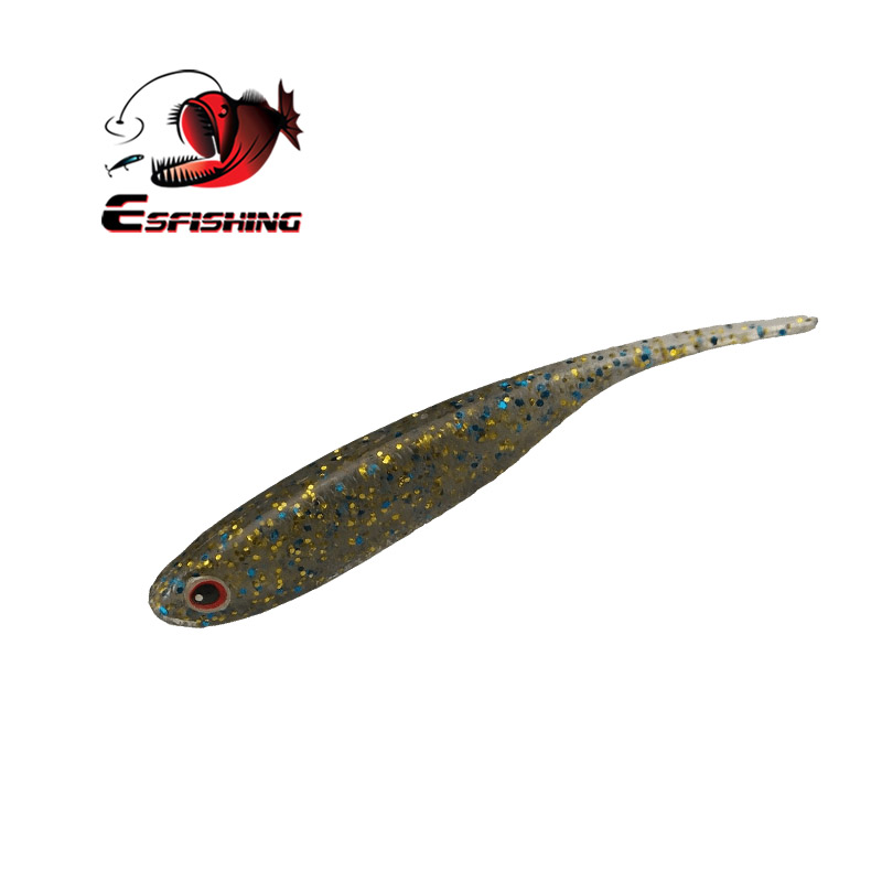 Fishing Lure Soft Plastic - ESFISHING I لامعة شاد 10 قطعة