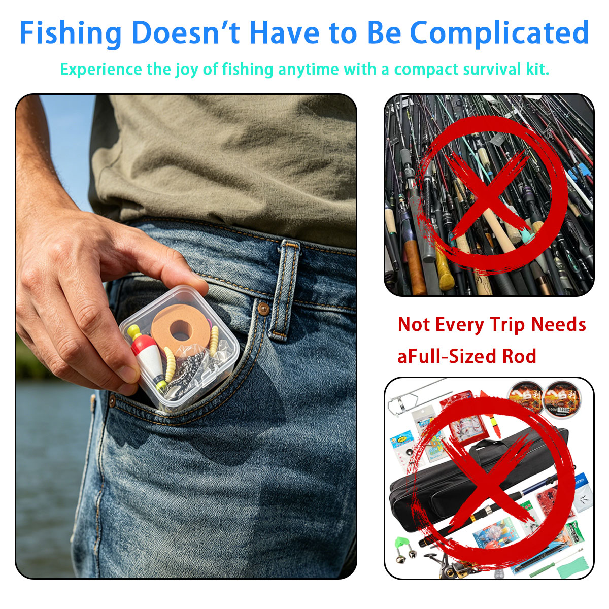 Fishing Lure Making Kit - مجموعة أدوات صيد السمك المحمولة للطوارئ،