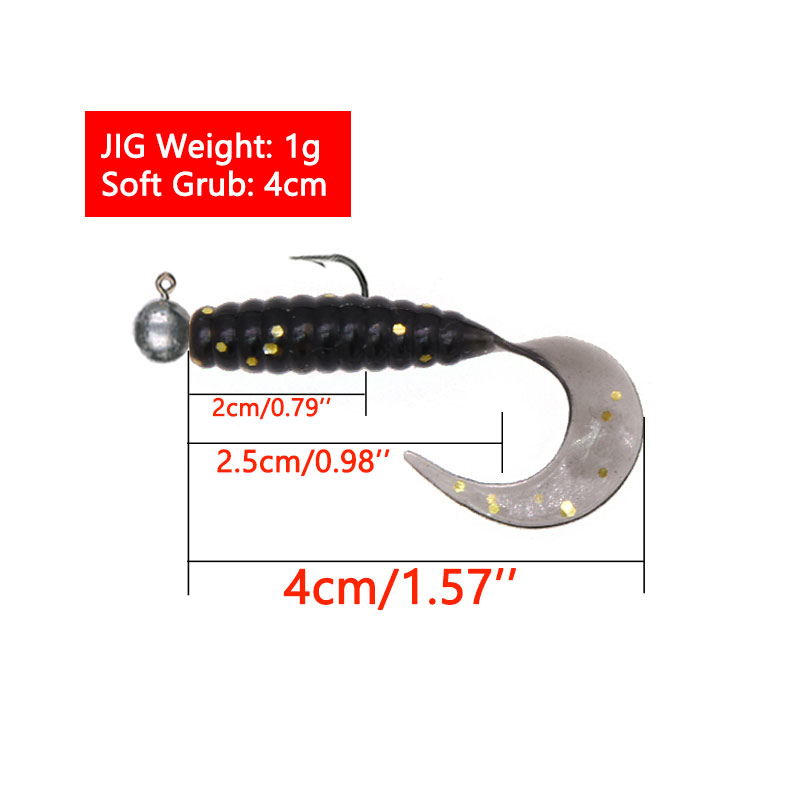 JYJ 5 قطعة/الحقيبة 1 جرام تهزه - مراجعة Fishing Lure Soft Plastic وسعره