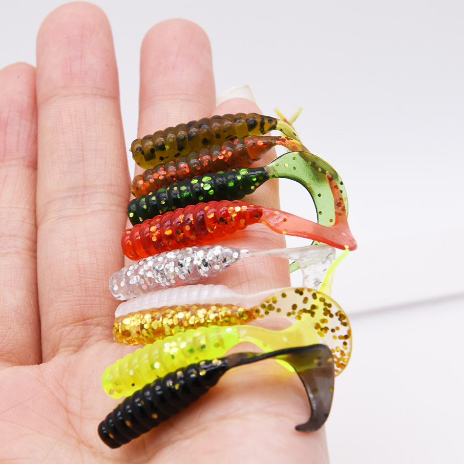 JYJ 5 قطعة/الحقيبة 1 جرام تهزه - مراجعة Fishing Lure Soft Plastic وسعره