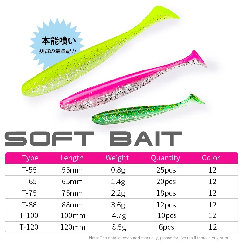 TSURINOYA جديد حجم 100 مللي مت - مراجعة Fishing Lure Soft Plastic وسعره