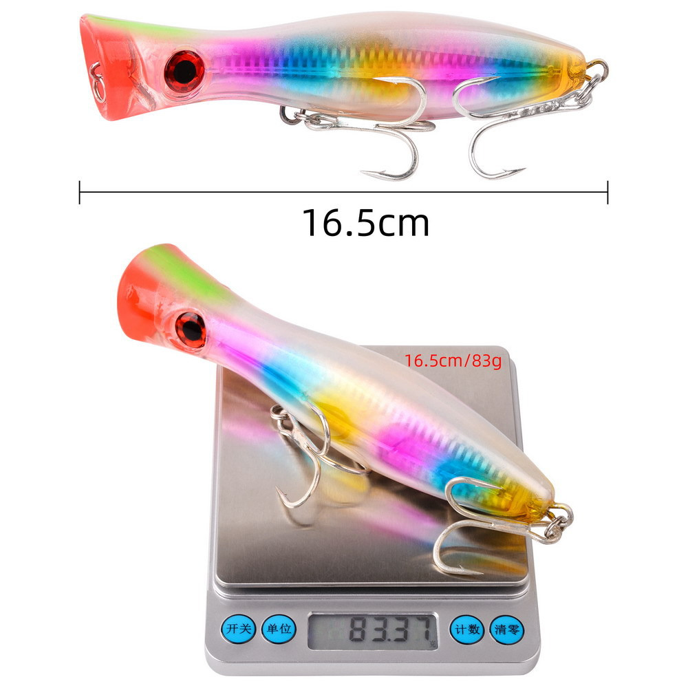 1 قطعة 43 جرام/83 جرام كبير بو - مراجعة Fishing Lure Popper وسعره
