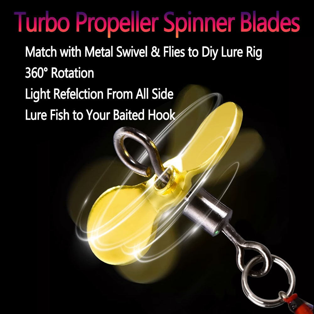 بيمو 20 قطعة شفرات دوارة توربو - مراجعة Fishing Lure Blade Bait وسعره