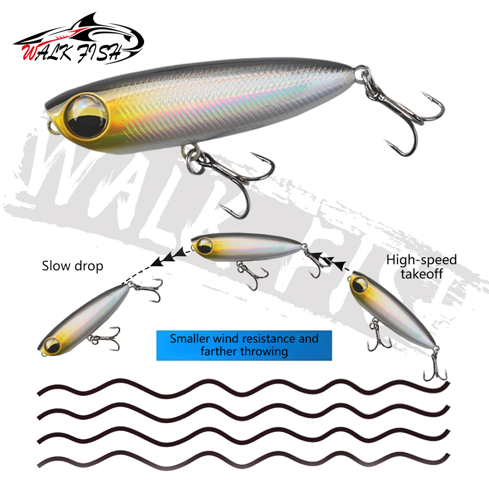 WALK FISH قطعة واحدة 6 سم 5.6  - مراجعة Fishing Lure Popper وسعره